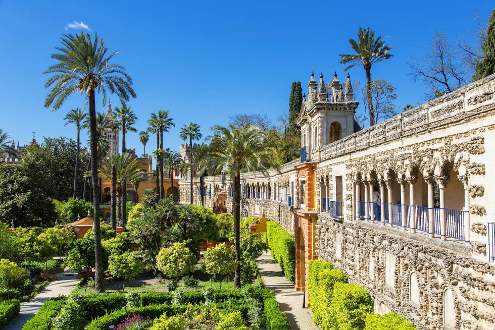 Foto de la vista Panorámica de los Jardines del Real Alcázar de Sevilla